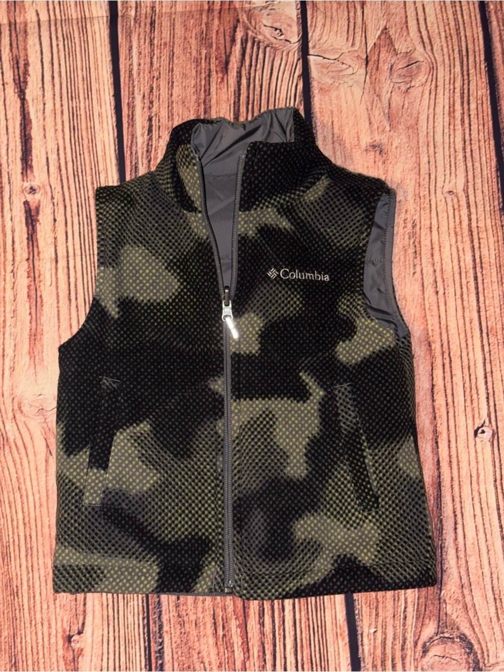 Columbia Kids' Olive Camo Fleece Vest